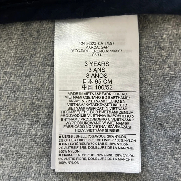 Jack Spade Gapkids boys dark night wool jacket size 3years 95cm - Picture 8 of 13